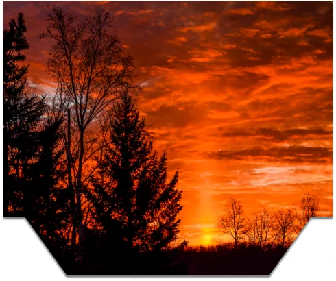 Beautiful scenery in Stambaugh Township in the Upper Michigan.