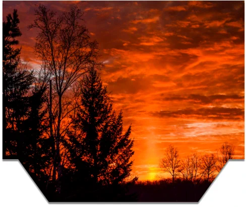 Beautiful scenery in Stambaugh Township in the Upper Michigan.